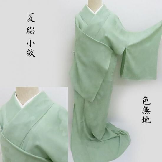 夏 色無地 紋紗織 胡蝶蘭 フォーマル 式事 お茶席着物 小紋 御仕立上り