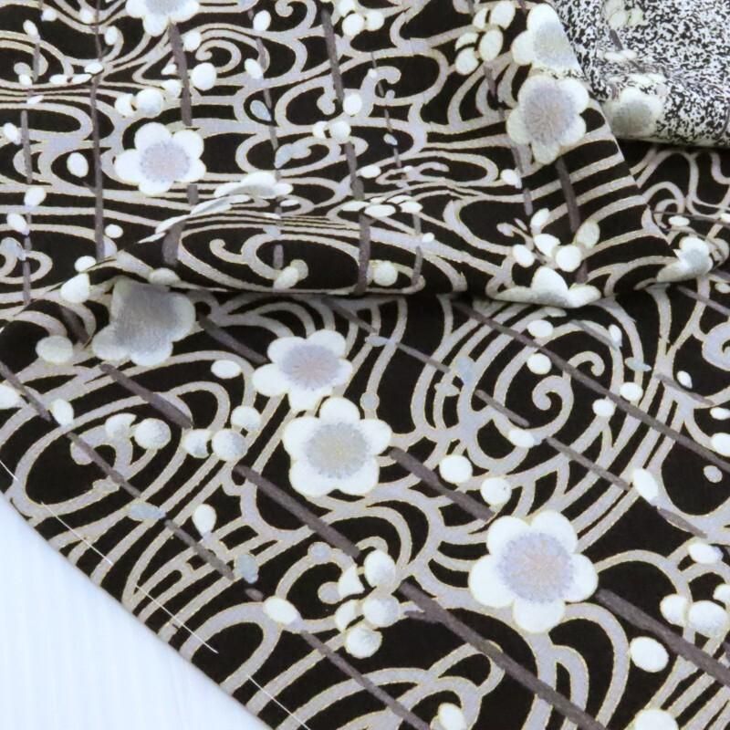 訪問着 蒔き糊染め 光琳梅 フォーマル 式事 お茶会着物 御仕立上り