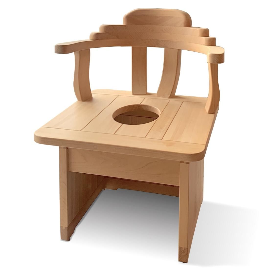 よもぎ蒸し 背もたれ付き オーダーメイドのひのきの椅子 - Salon de