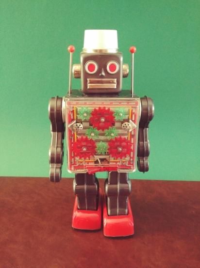 堀川玩具 稼働品 スペースマシンロボット ブリキ 電池式 Horikawa