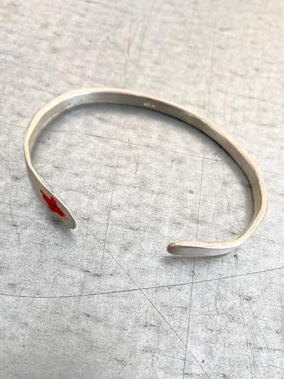 m.a＋ (エムエークロス) Stitched Cross Silver Bangle (AB11)