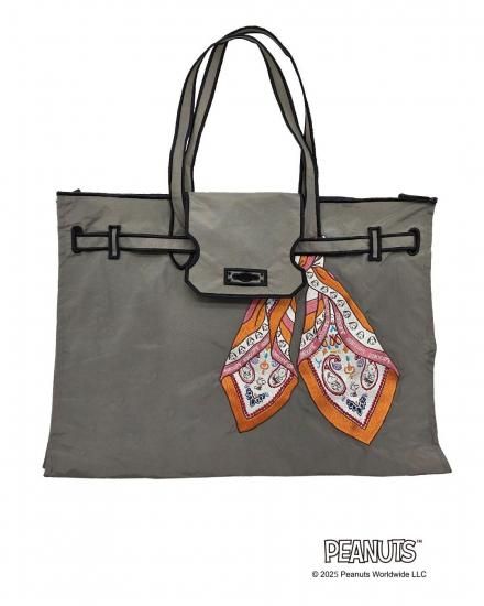 SNOOPY SCARF / New Classical Eco Bag (L) GRAY - LA COUSETTE