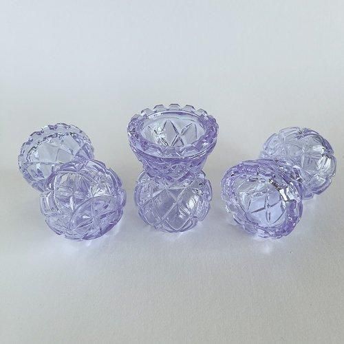 チェコスロヴァキア ボヘミアガラスの花瓶 アレキサンドライトガラス