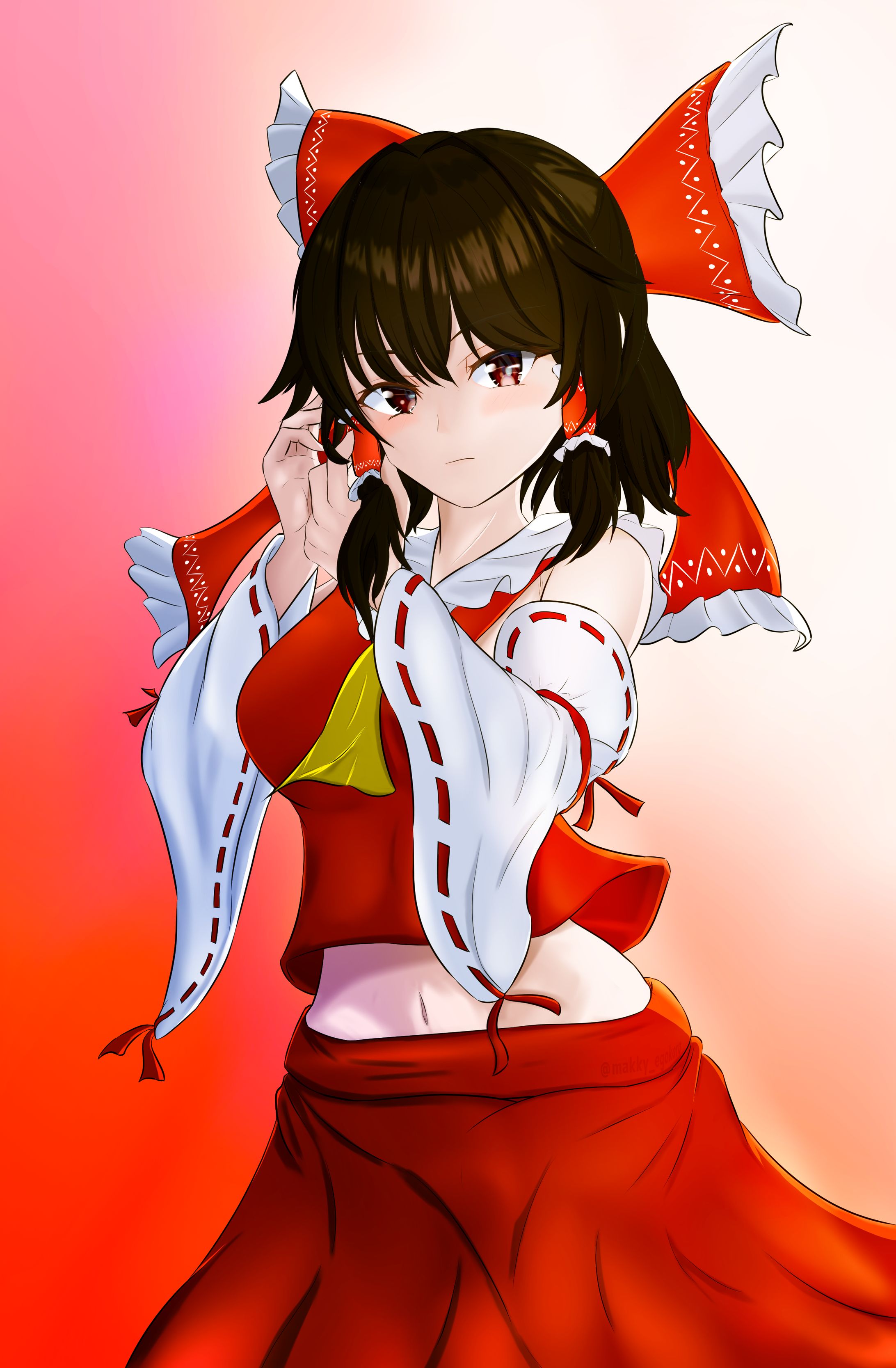 巫女咲夜さん＋おまけ霊夢さん