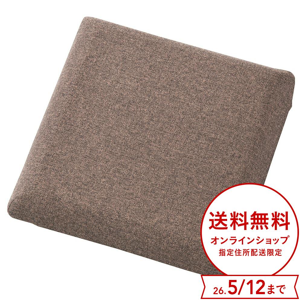 フロアクッション flattyミニ ヘリンボン ブラウン 45×45cm