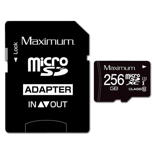 Maximum microSDXCカード 256GB CLASS10 UHS-1対応 SD変換アダプタ付
