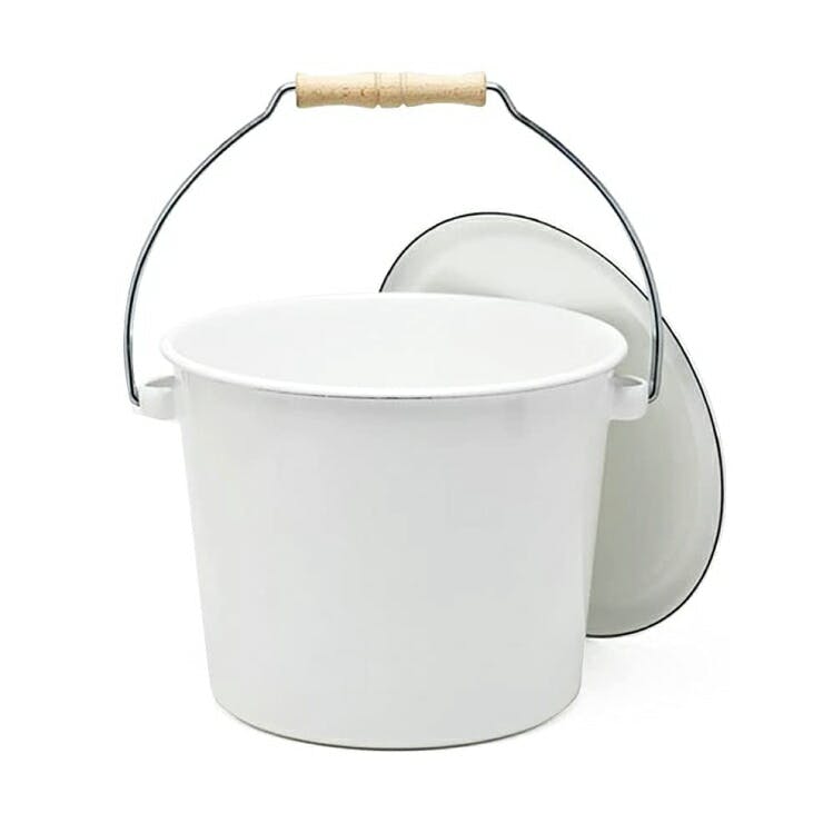 プレッセンス ふた付バケツ 野田琺瑯 00406503【ホーロー 蓋付き