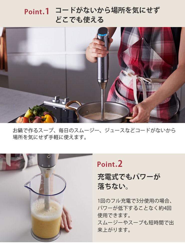 クイジナート コードレス充電式ハンドブレンダー RHB-100J Cuisinart