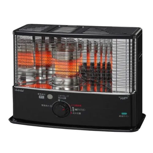 石油ストーブ ワイドタイプ ブラック コンクリート11畳 木造8畳