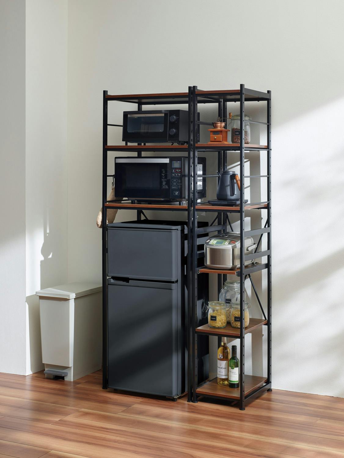 KOEKI 弘益 UTILITY RZR-4518(BR) 冷蔵庫ラック 58×45×180 棚板：54.5