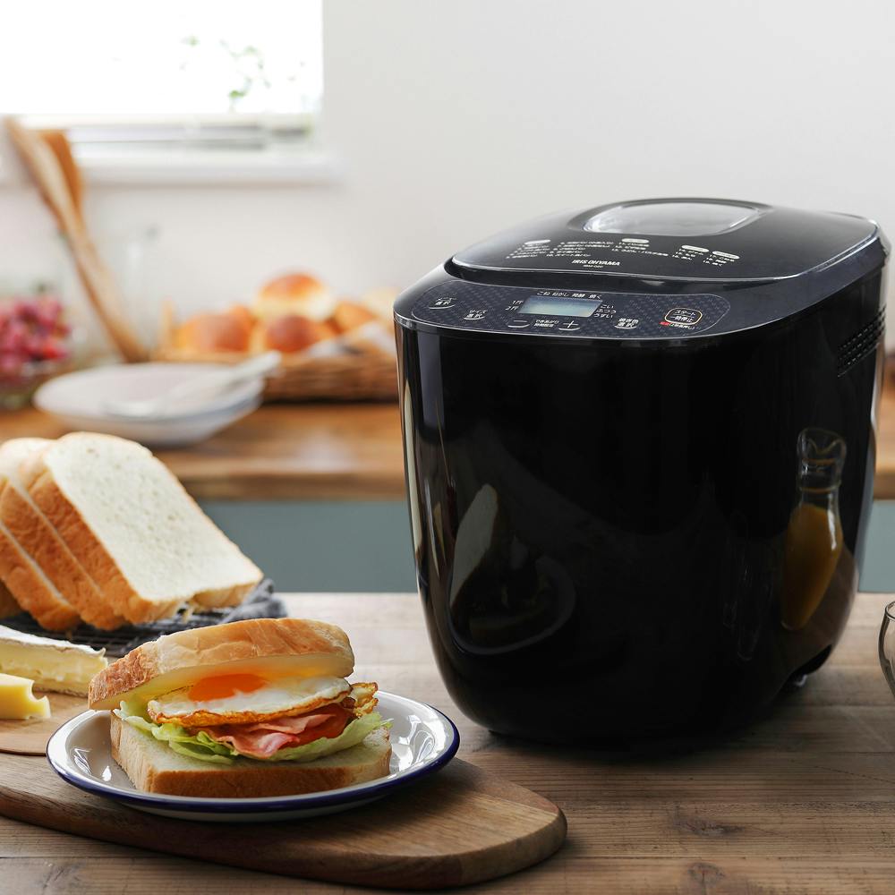 アイリスオーヤマ ホームベーカリー IBM-020-B ブラック 調理家電