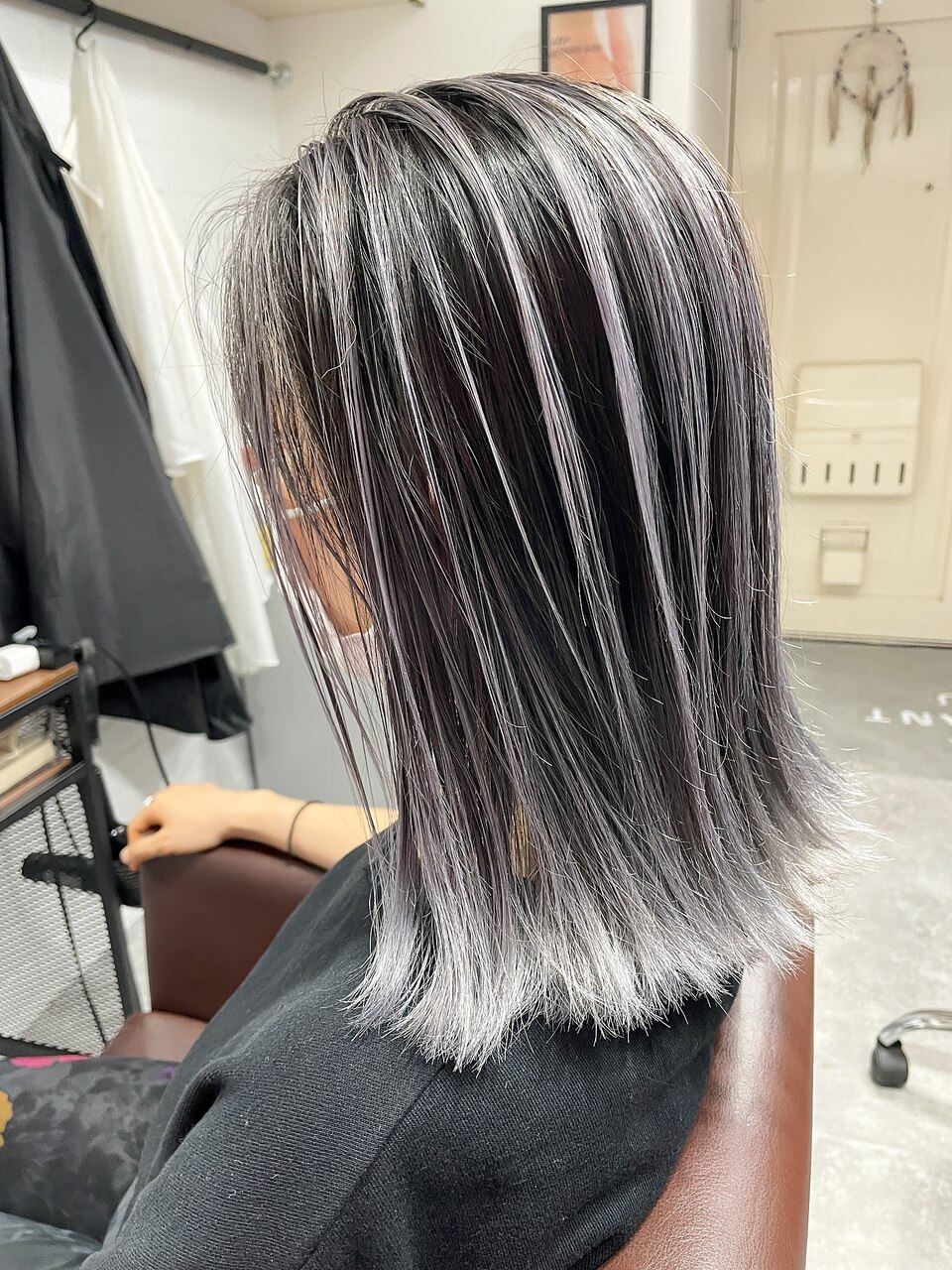 WONK.] バレイヤージュ シルバー×パープル×ブラック：L191468750