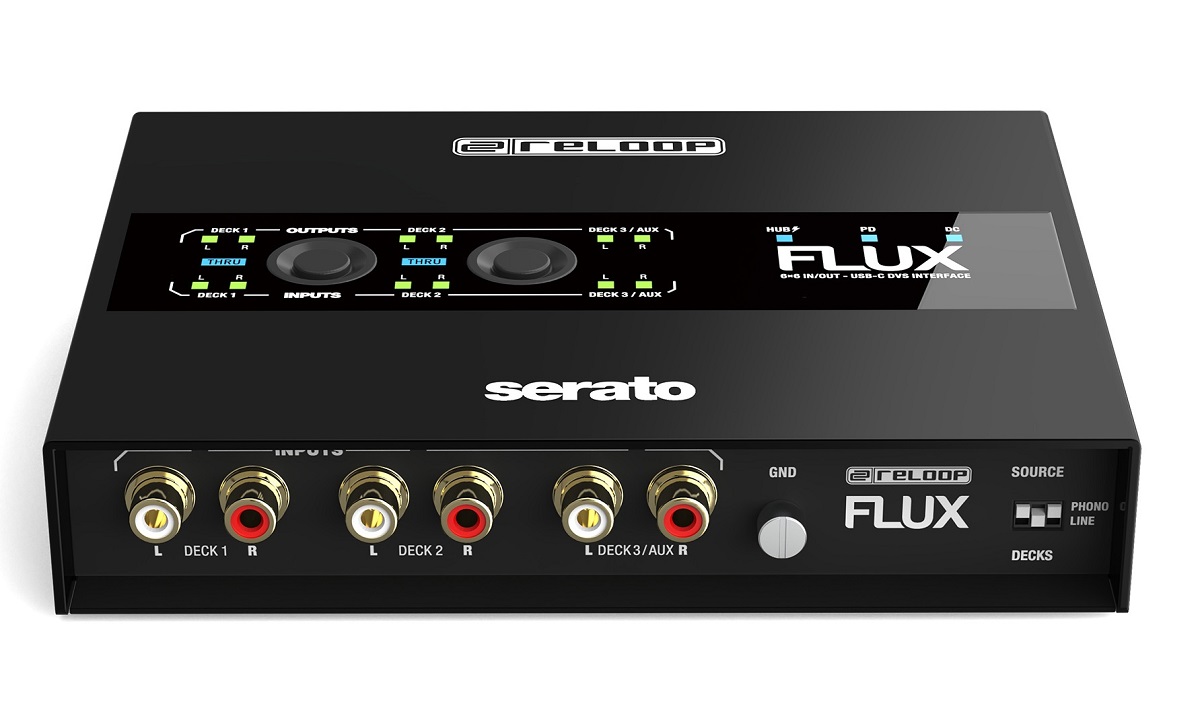 Reloop Flux | Serato DJ Pro対応の6×6 IN/OUT USB-C DVSオーディオ