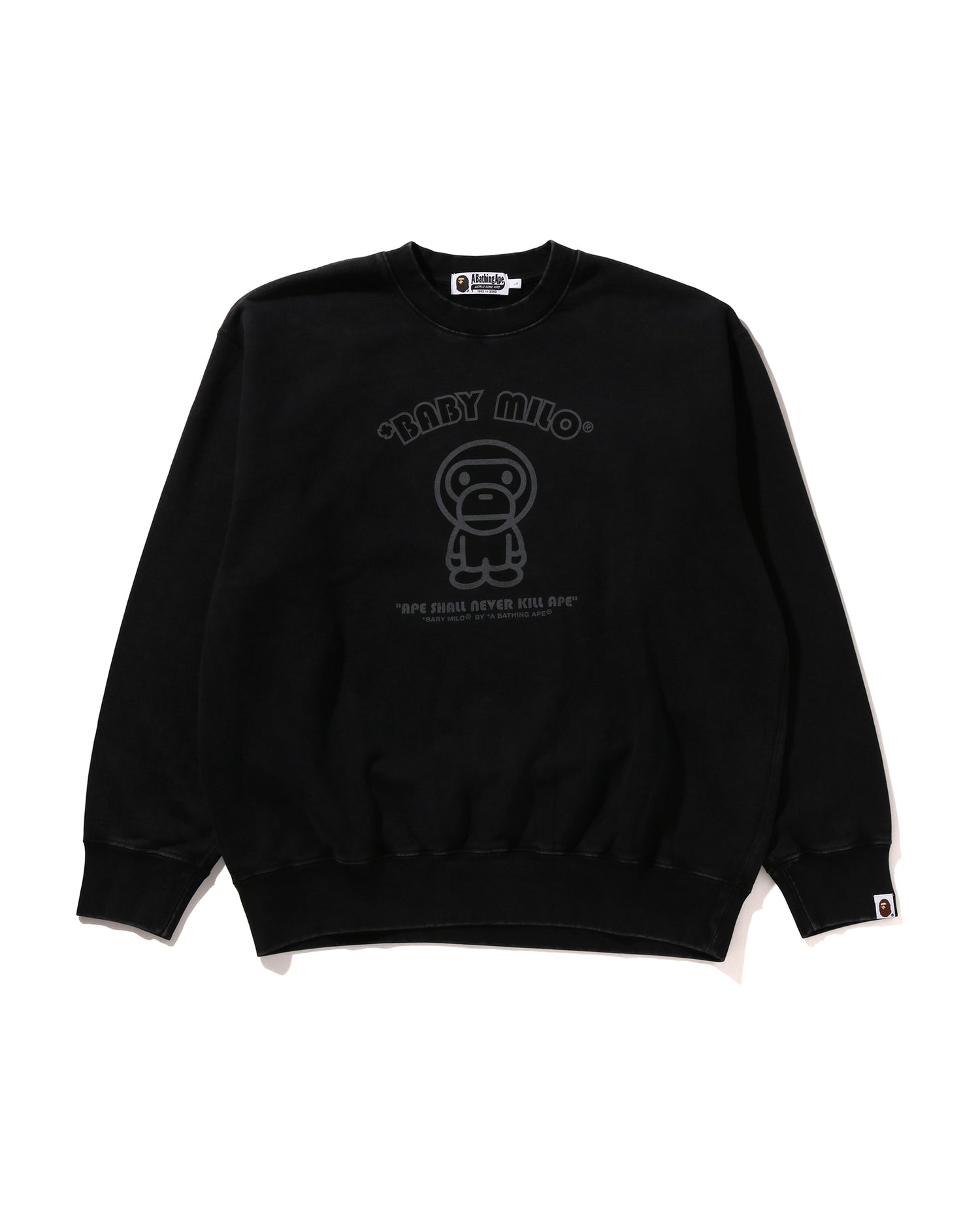 A BATHING APE® Garment Dye Baby Milo Relaxed Fit Crewneck
