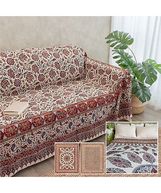 ☆手染めペルシャ更紗（マルチカバー）210×280cm 3 | 三越