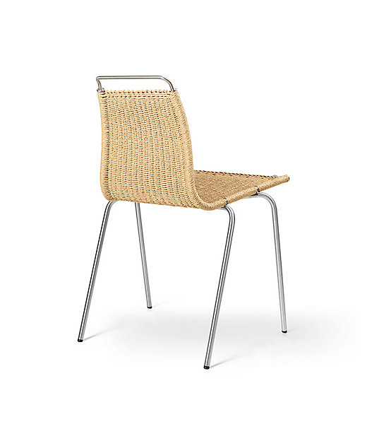 受注商品】PK1 ダイニングチェア ステンレススチール／ナチュラル