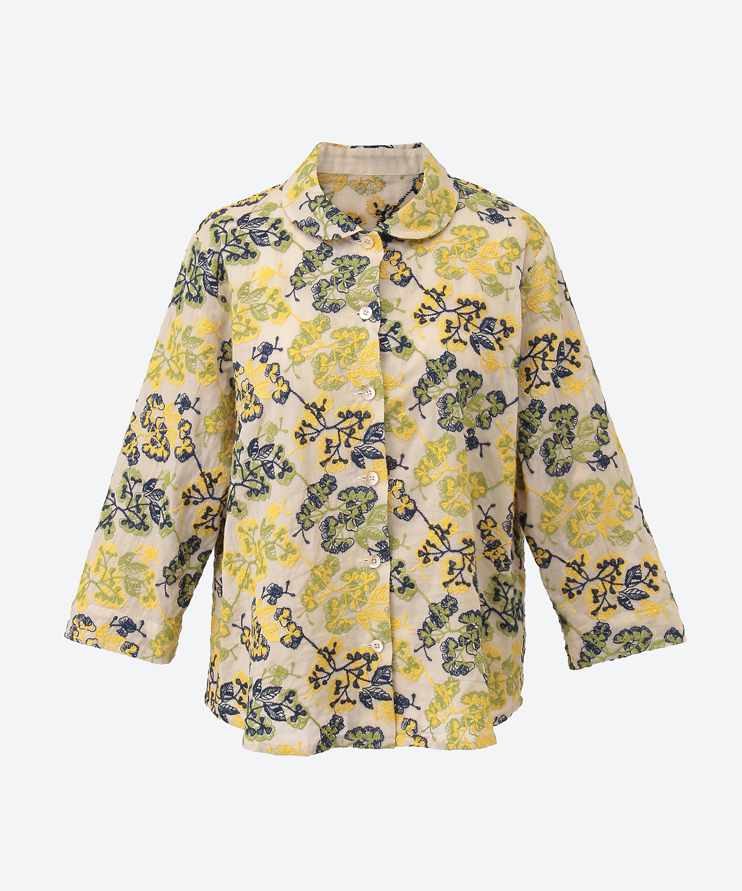 Cotton House Aya】“あじさいの押し花”刺繍ブラウス（7