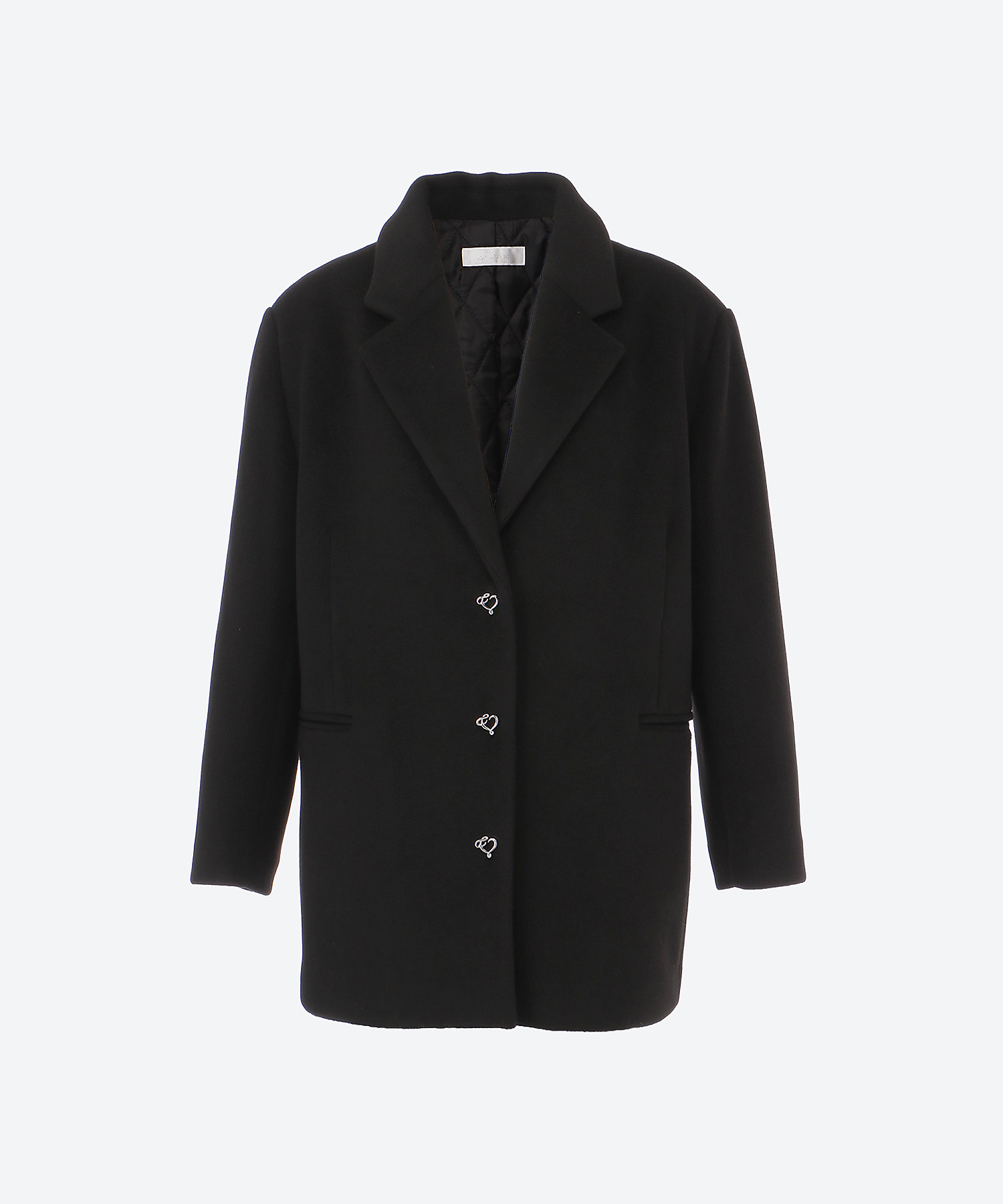 oversize heart logo button jk | the