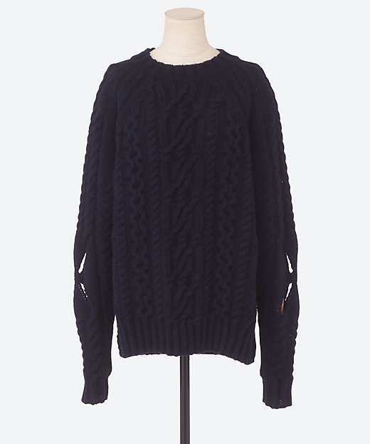 セーター SLASHED CABLE JUMPER SCCR25KN4