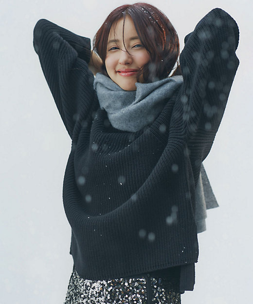 カシミヤ100％ボリュームストール（0314298001