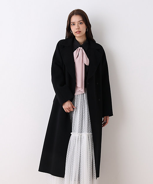 ストール付きベルテッドリバーコート（0313252002