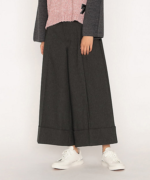 裾ダブル クロップドワイドパンツ（7711PM18） | β (Women