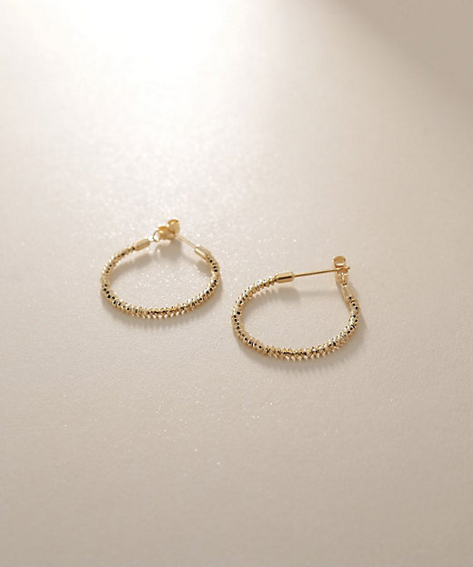 K18カットビーズ フープピアス（2001054132