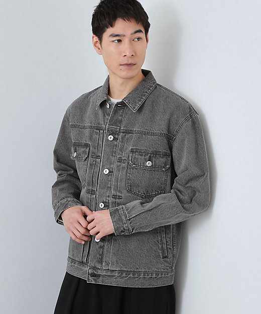 大人にも取り入れやすい】デニムジャケット セットアップ可／洗濯機