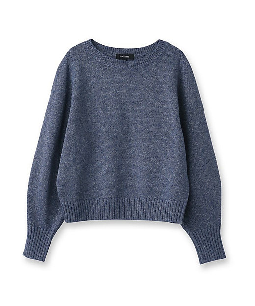 アンサンブル可能／ラメ調】シャイニーセミラグランプルオーバーニット