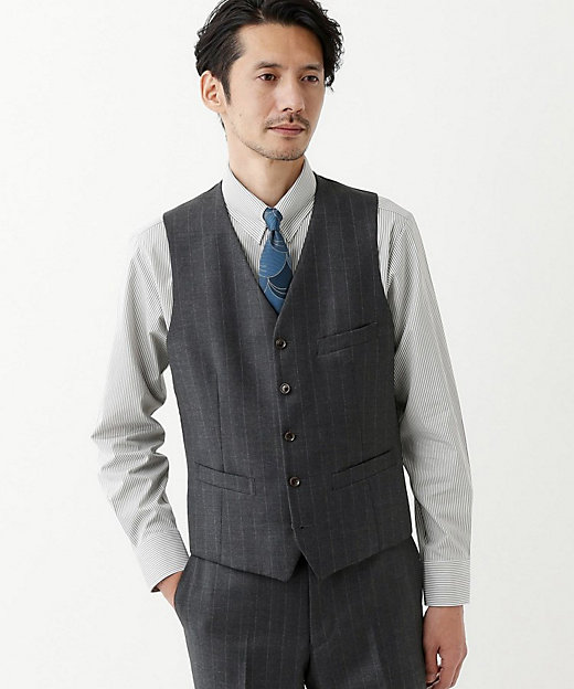 THE FLAGSHIP】矢絣 ストライプ べスト