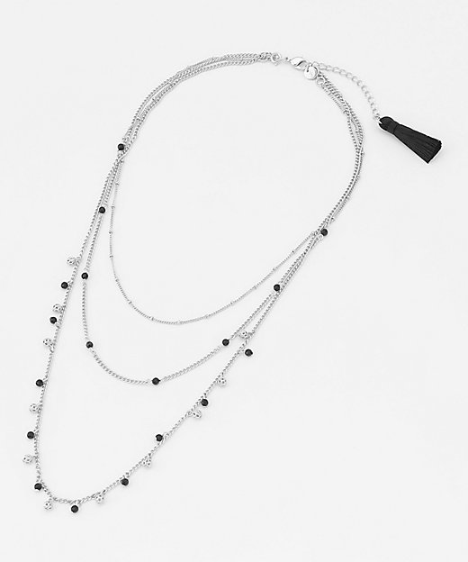 カタログ掲載】ストーンミックスフリンジ2WAY ネックレス