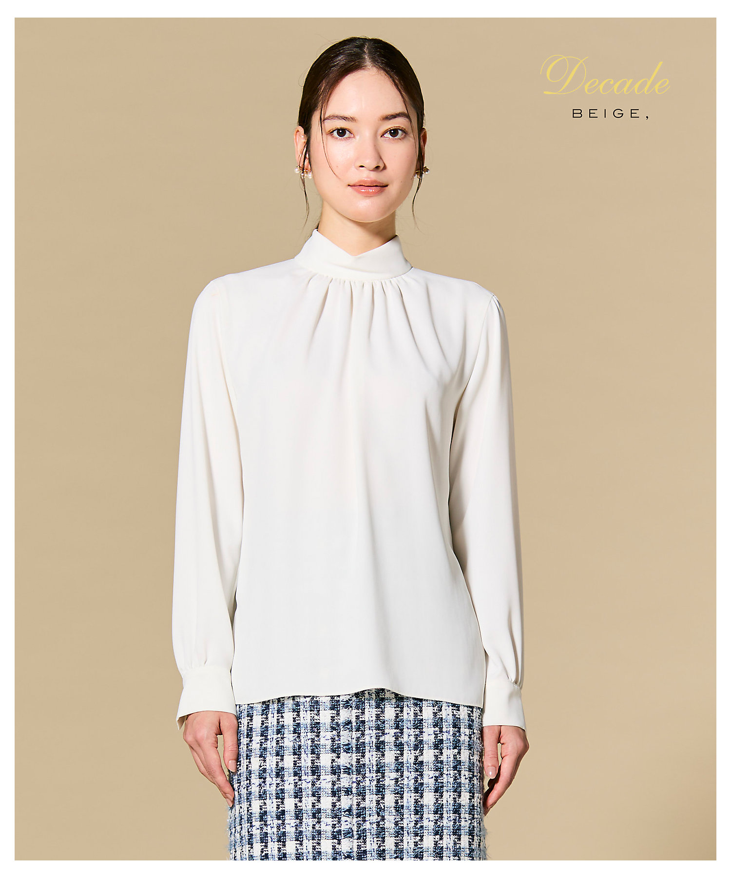 EVA ／ ハイネックロングスリーブブラウス（BLCWCS0782