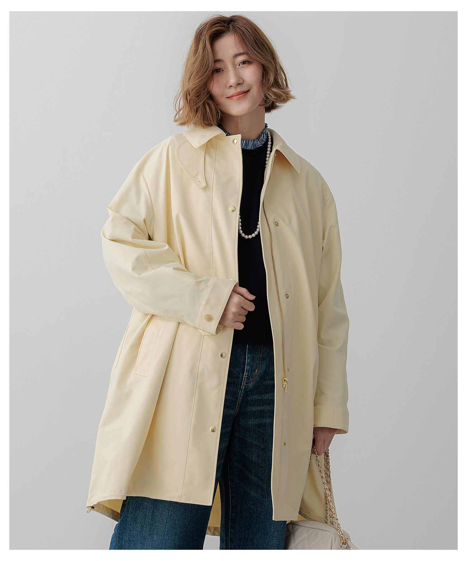 撥水加工／洗える】中綿ベストライナー付き マルチウェイアウター