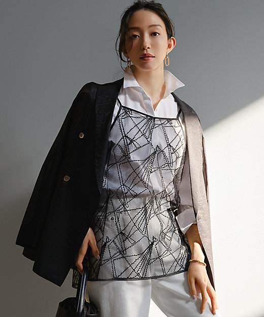 刺繍レース キャミソール（KKWSLM0334） | 23区 S (Women