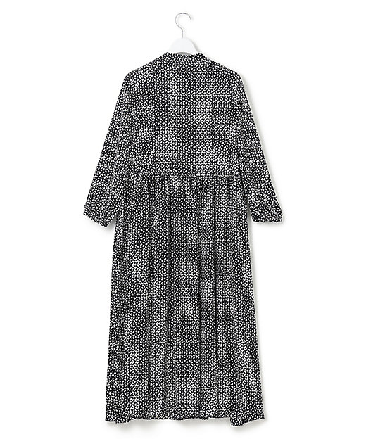 洗える】モダンジオメトリックプリント ワンピース