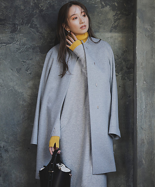 ウールカシミヤビーバー ノーカラー コート（SCWOSW0504