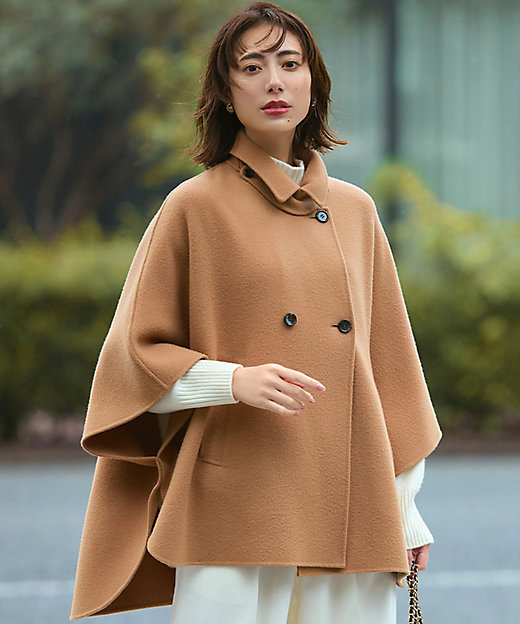 見上愛さん着用／Oggi12月号掲載】ウールライトリバー ポンチョ