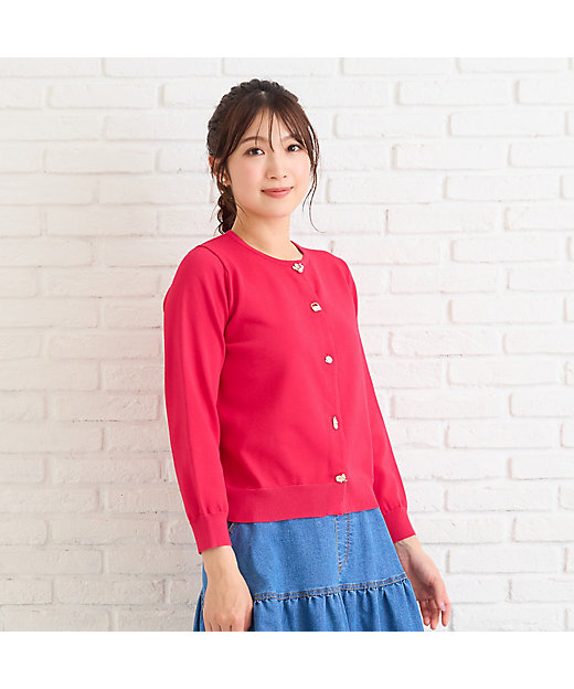 ファッションアイコンボタンニットカーディガン（51132601