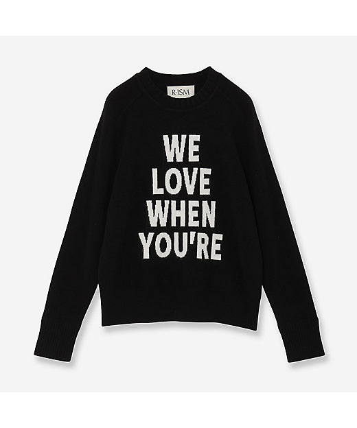 カシミヤ100％ロゴインターシャニット（81136413） | R-ISM