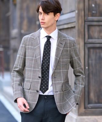 ウールコットン グレンチェックジャケット（2002416675