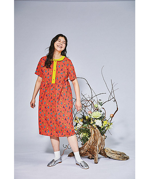 丸襟ロングワンピース | mannine (Women/大きいサイズ)/マンナイン