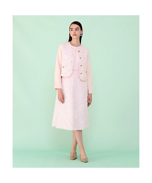 サーモンピンクツイードバイヤス ワンピース | ANAYI/アナイ | 三越