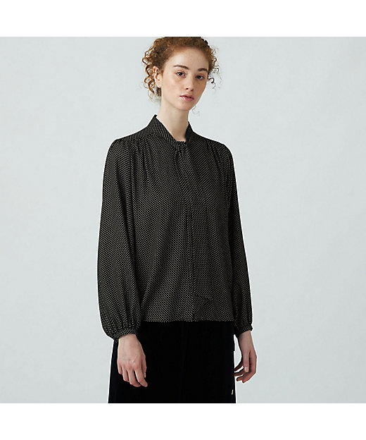ミニドットプリント ボウタイブラウス | maison TOMORROWLAND/メゾン