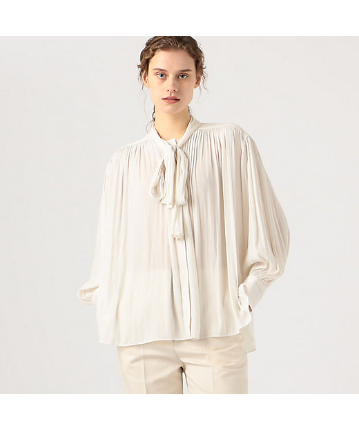 フローツイル ワイドボウタイブラウス | maison TOMORROWLAND/メゾン