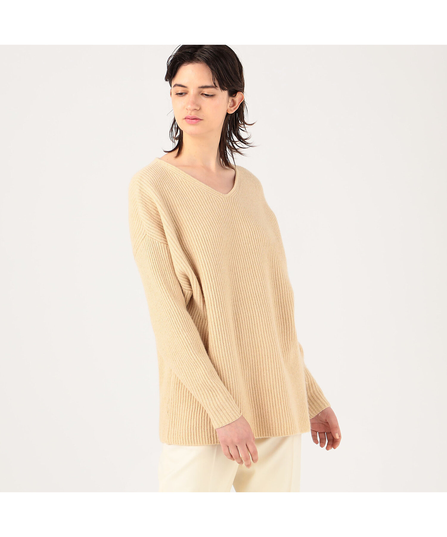 ウールセーブルカシミヤ Vネックプルオーバー | maison TOMORROWLAND