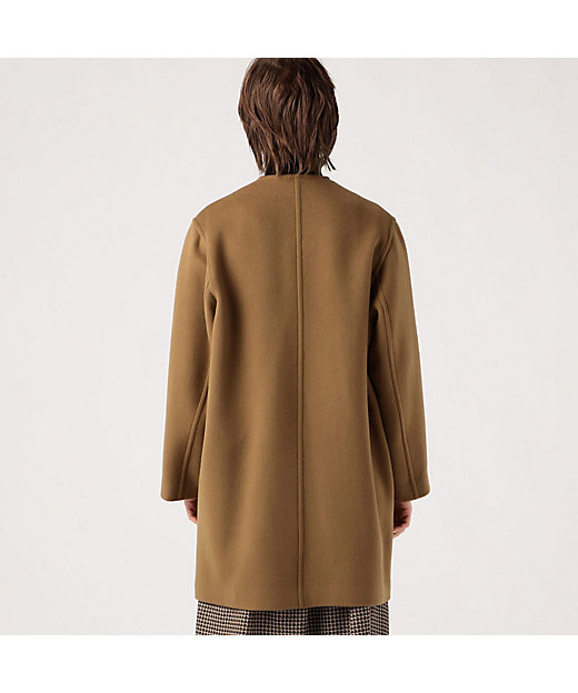 ウールカシミヤダブルフェイス ビックカラーコート | maison