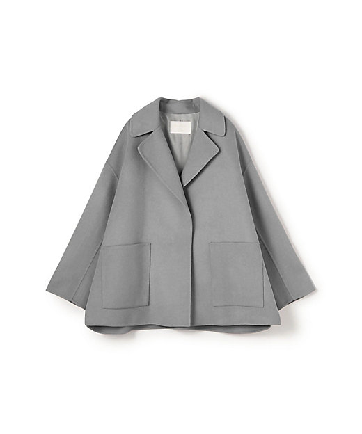 プレミアムウールリバー オープンカラーショートコート | maison