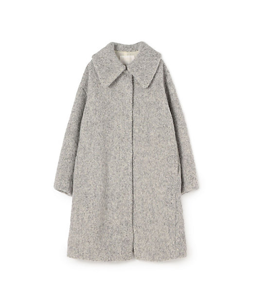 ウールアルパカバルキー ステンカラーコクーンコート | maison