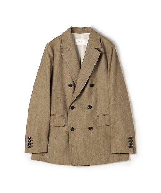 ウールサキソニー ダブルブレストジャケット | maison TOMORROWLAND