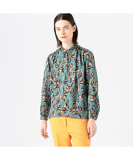 ライラフラワープリント ショルダータックブラウス | maison